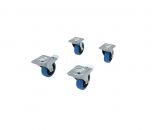 4 ROULETTES 100mm (2 avec freins et 2 sans freins)