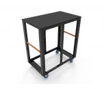 Chariot de stockage double H112 cm avec plateau