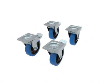 Admiral - Lot de 4 roulettes pivotantes avec frein